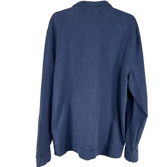 Calvin Klein Jeans Mens XL Blue 1/4 Zip Pullover Sweatshirt Minimalist Dad Wear - Picture 3 of 14